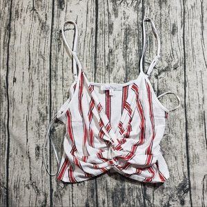 Love tree red, white, and blue crop top.